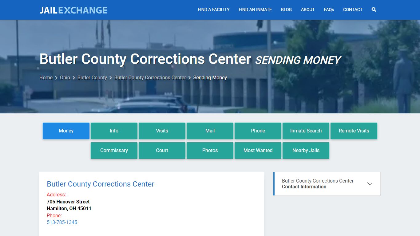 Send Money to Inmate - Butler County Corrections Center, OH - Jail Exchange
